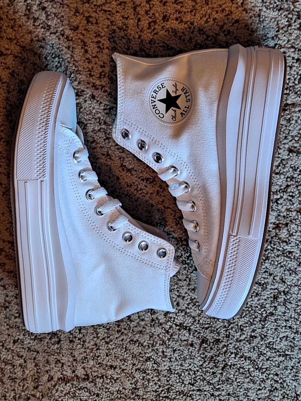 Converse CTAS Move Women’s White High-Top Platform Sneakers Size 7.5 - Picture 4 of 8